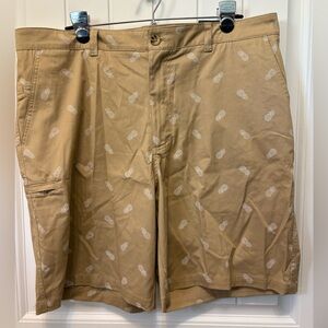 Boca classics Tan Pineapple Print Men Shorts. Size 38. NWT.